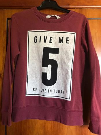 Sweat bordeau 8/10 ans H&M