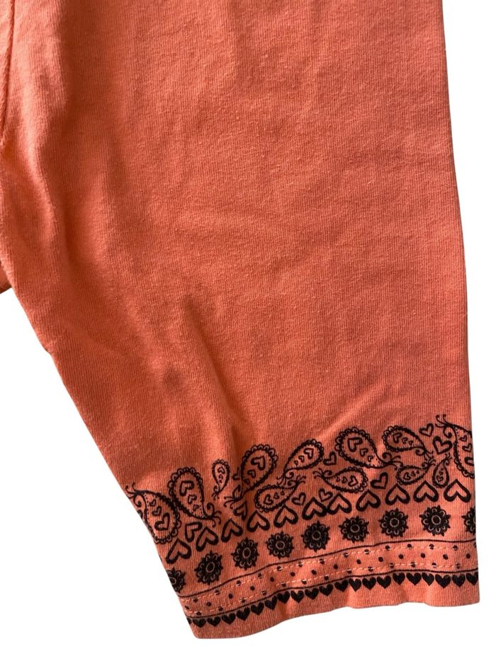 Legging court orange Palomino – Taille 104 – Motif noir bas de jambe - photo numéro 3