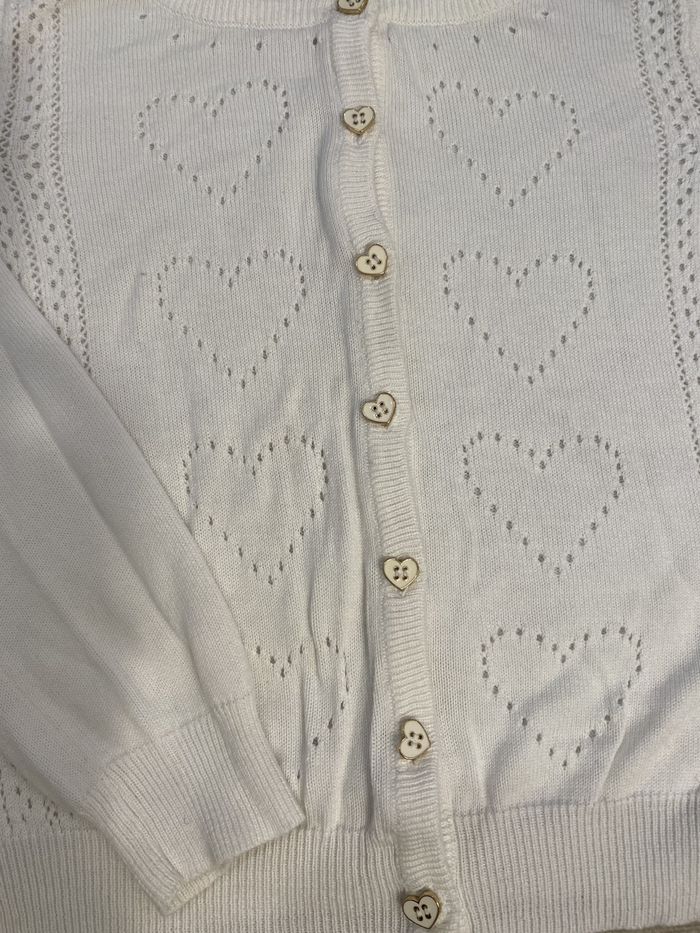 Cardigan / gilet blanc cassé 8 ans Mini Molly - photo numéro 3