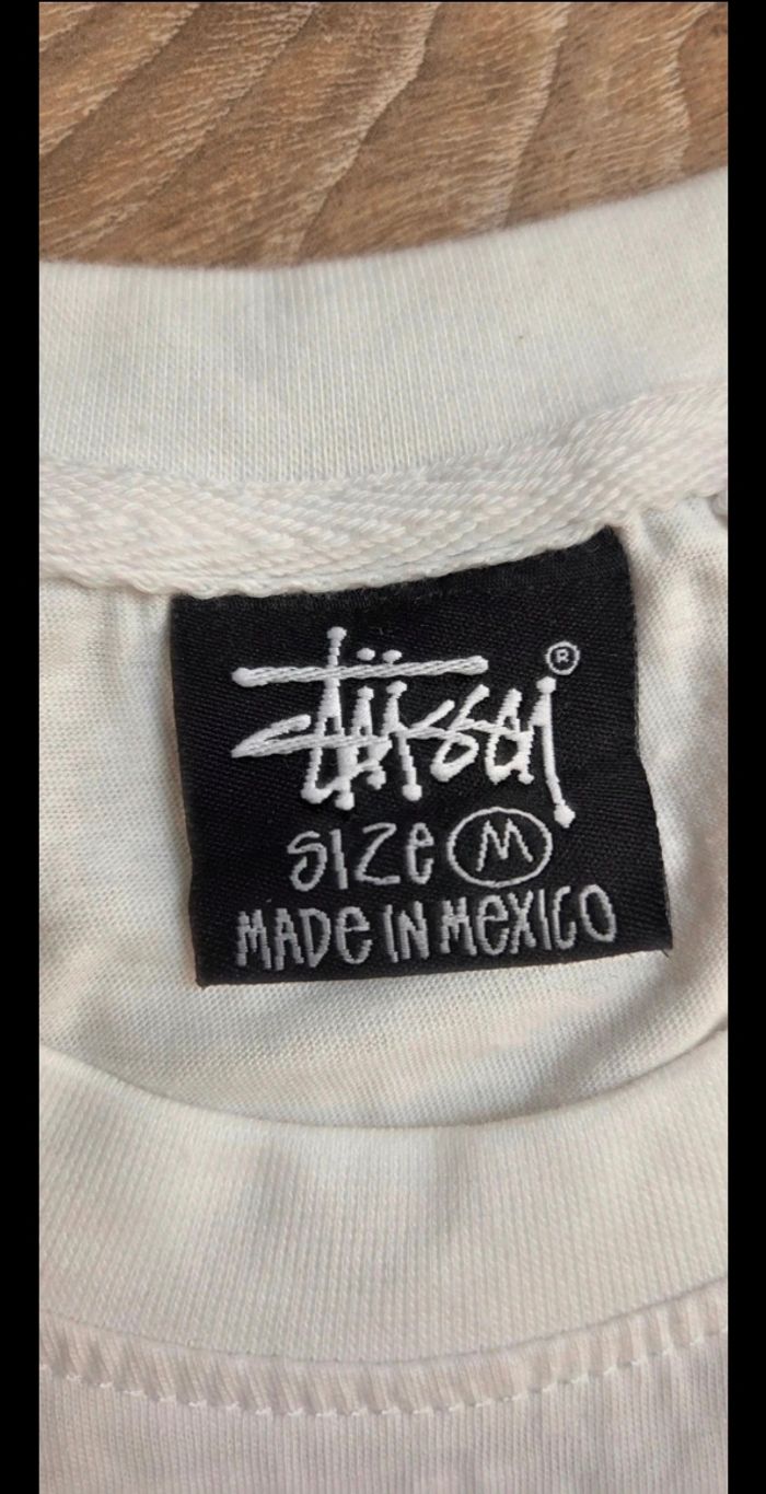 Tee shirt Stüssy Homme taille M blanc - photo numéro 4