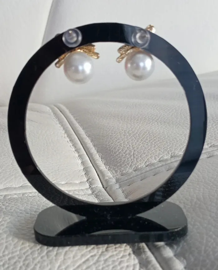 Boucles d' oreilles perles - photo numéro 2