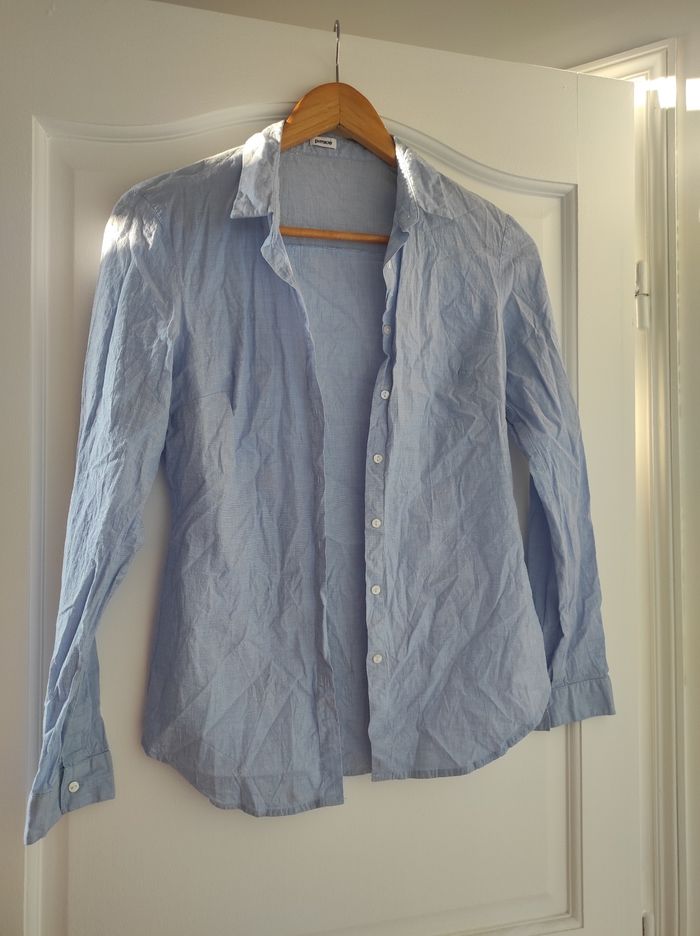 Chemise cintrée bleu ciel Pimkie