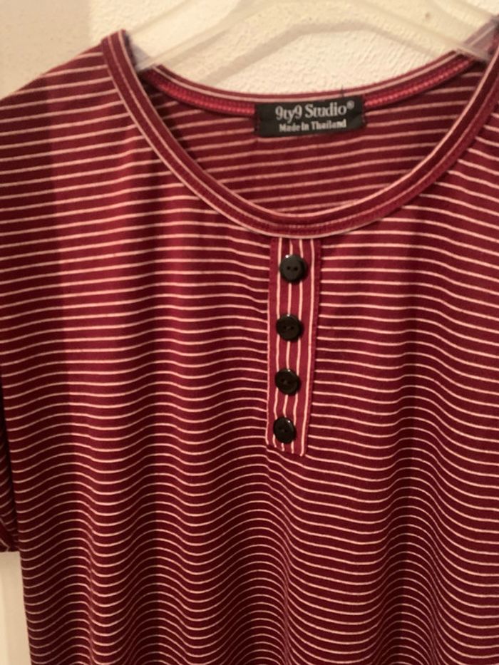 t shirt avec rayures - photo numéro 3