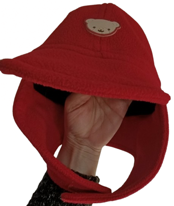 🧢 Bonnet Casquette Polaire Rouge avec Cache-Oreilles