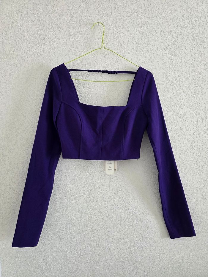 Joli crop top violet neuf Zara taille xs
