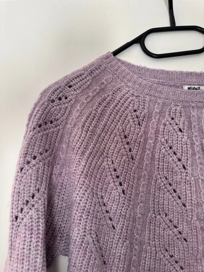 Pull d’hiver violet Gemo - photo numéro 4