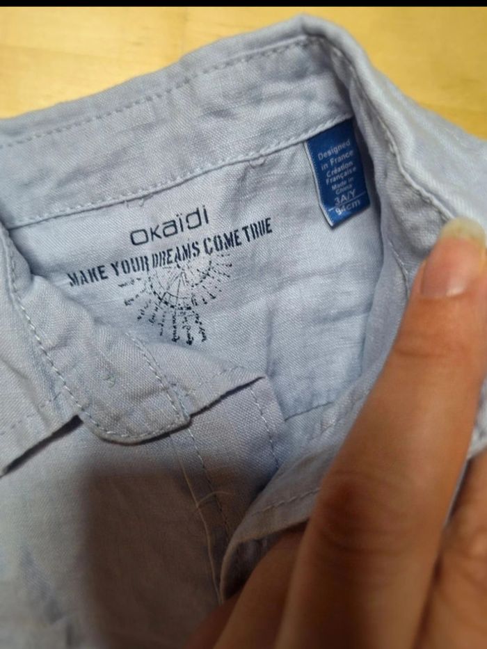 Chemise manche courte pour garçon taille 3 ans marque Okaïdi très bon état - photo numéro 6