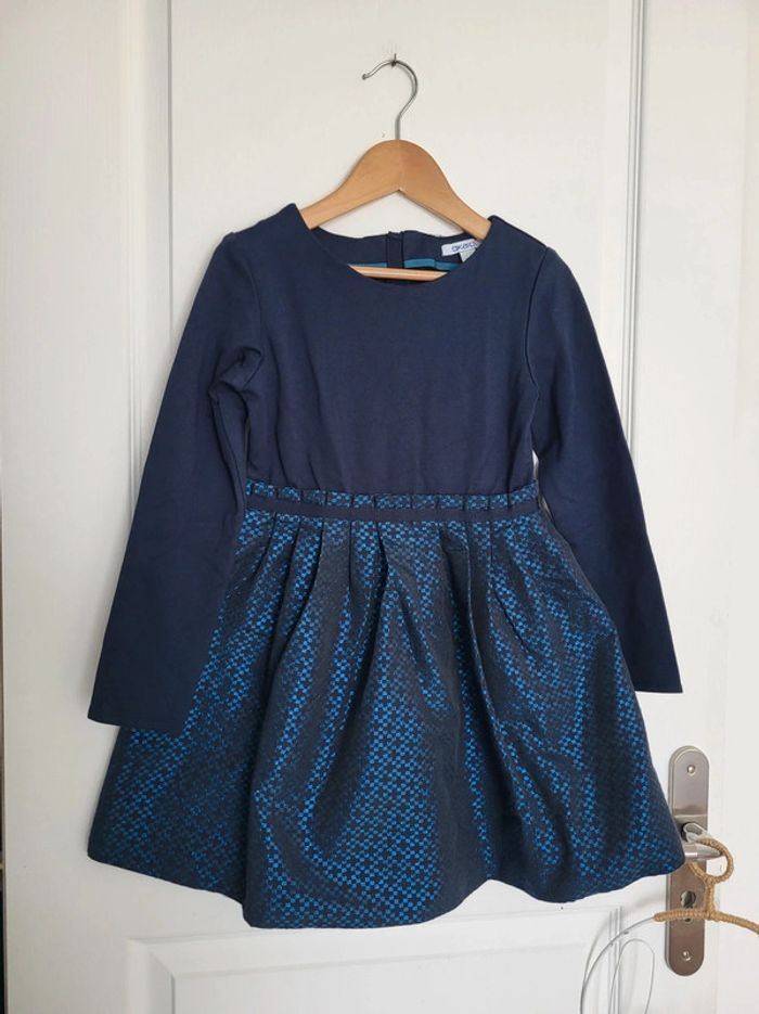 Belle robe 👗 chic bi-matière Okaidi 8 ans état neuf - photo numéro 5