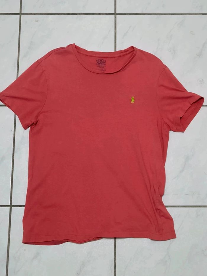 T-shirt Ralph Lauren Vintage Y2K Corail Logo Vert – Custom Fit M - photo numéro 6