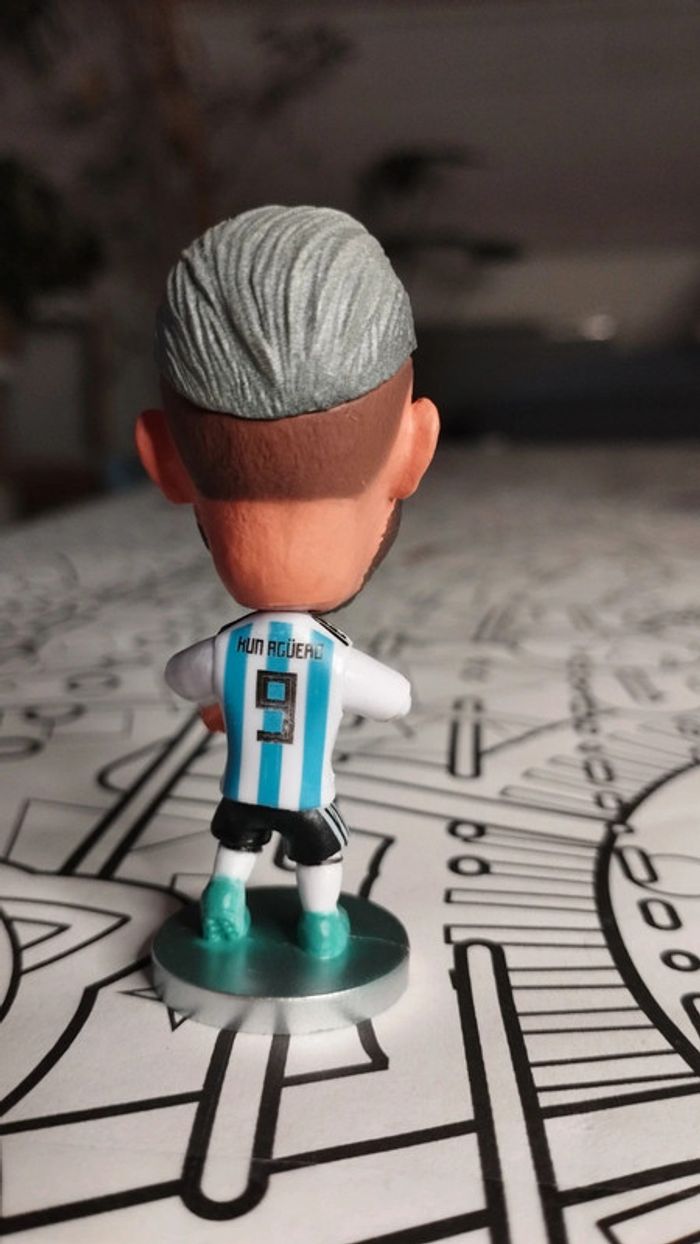 Petite figurine football neuve Sergio kun aguero équipe d'argentine - photo numéro 2