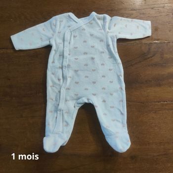 Pyjama velours fille 1 mois