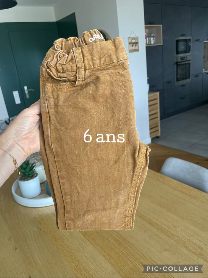 Pantalon camel slim taille 6 ans