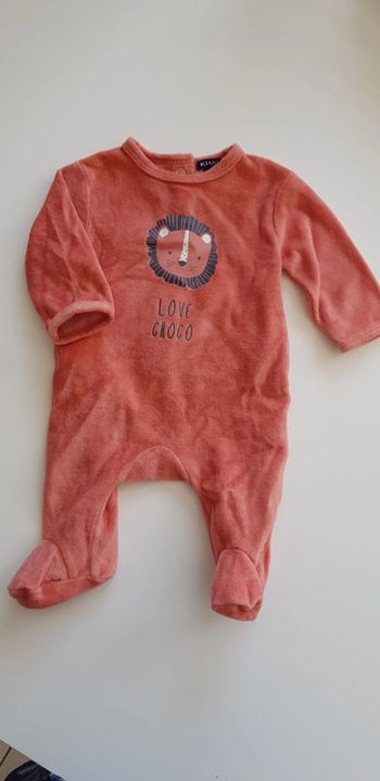Pyjama velours Kiabi 1 mois