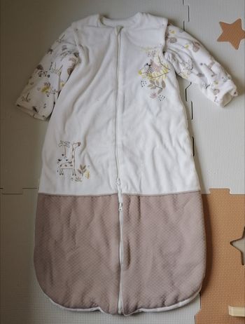 Turbulette d'hiver en velours avec manches amovibles et jambes séparables 9/12mois-74cm Petit Beguin