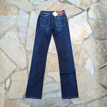 Jeans taille basse coupe droite School Rag Neuf taille 34 FR Bleu Indigo