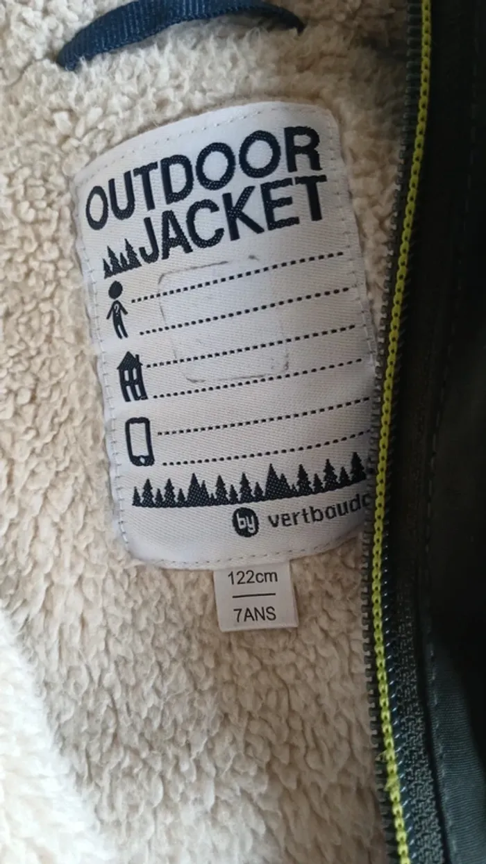 Manteau Vertbaudet kaki - photo numéro 3