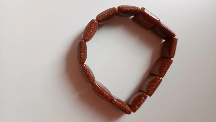 Bracelet facette carré pierre de soleil - photo numéro 2