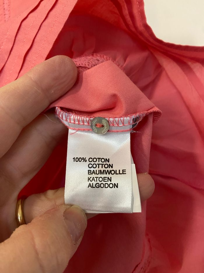 Blouse volantée Cyrillus rose corail taille 8 ans neuve - photo numéro 5