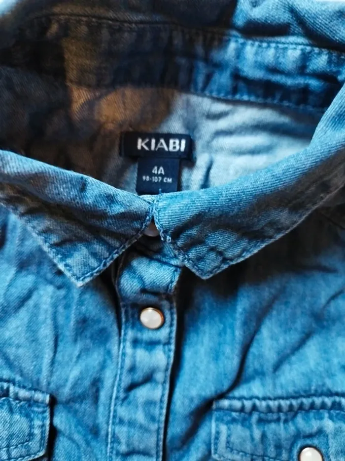 Chemise jean fille Kiabi 4 ans - photo numéro 2