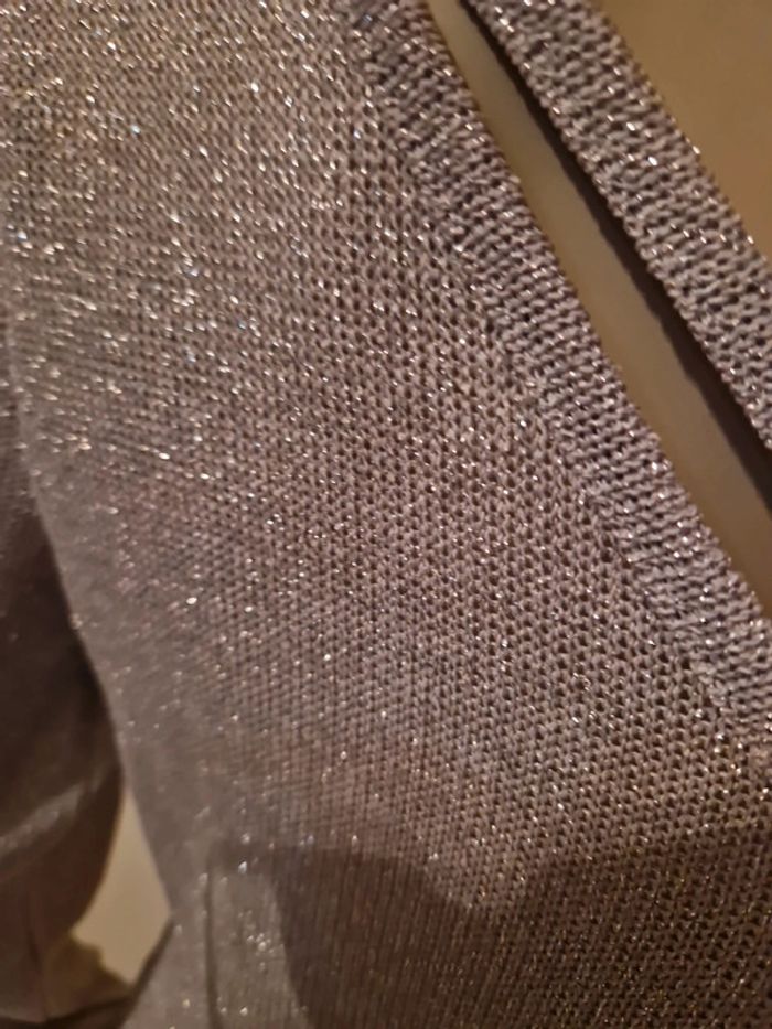 Pull mailles argentés H&M - photo numéro 6