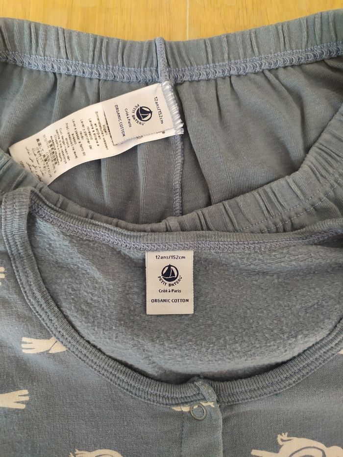 Pyjama chaud Petit Bateau motifs oiseaux 12 ans - photo numéro 6