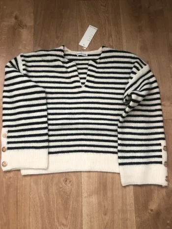 Pull rayures noir et blanc