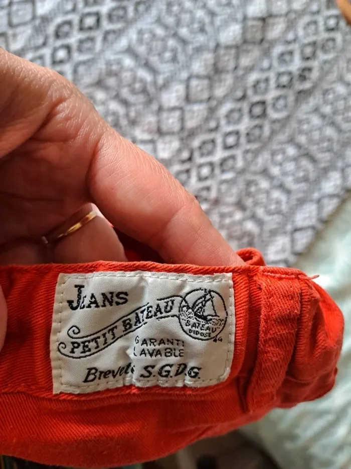 Pantalon rouge petit bateau garçon 8 ans tbe - photo numéro 2