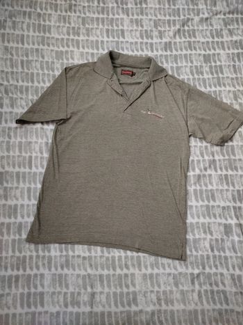 Tee-shirt polo manches courtes vert kaki chiné Chevignon taille M 38