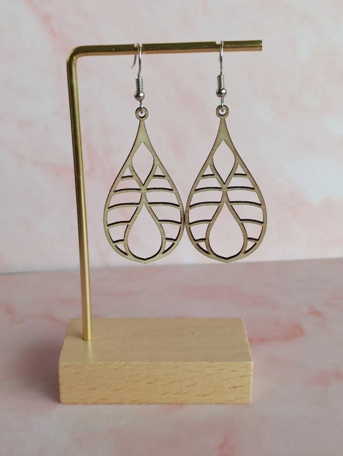 Boucles d'oreilles en bois