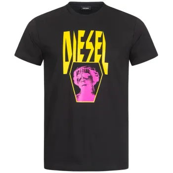 T-shirt Diesel Noir Homme Taille S Neuf et Authentique 