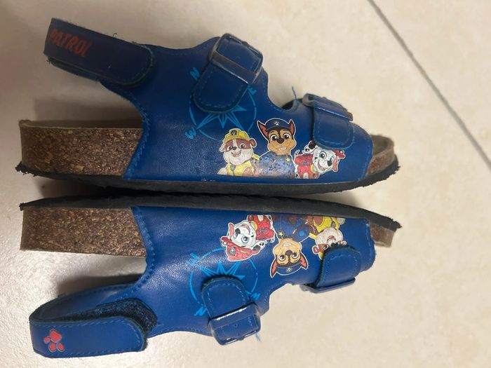 sandales garçon Pat Patrouille bleues à boucle et scratch taille 28 - photo numéro 3