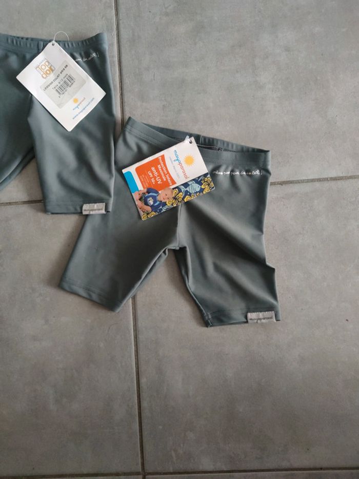 2 leggings court gris 6/12mois - photo numéro 3