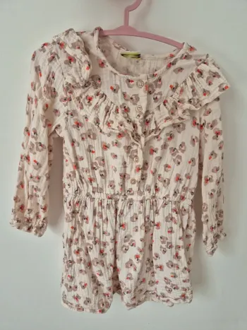 Robe gaze de coton imprimé léopard 36 mois tao