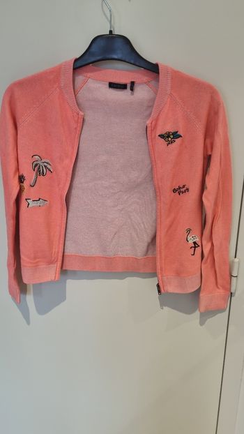 Veste en maille zippée