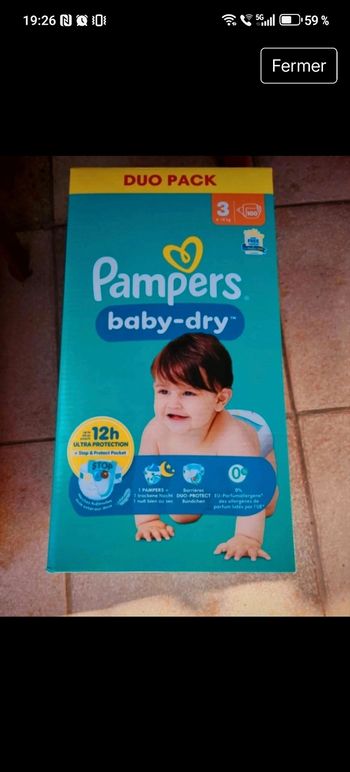 Carton couche Pampers