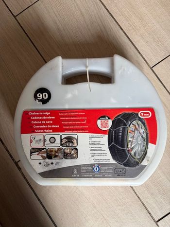 Chaînes à neige 9 mm – Taille 90 – Neuf