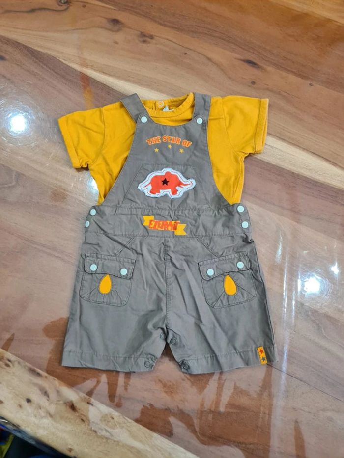 Ensemble short Salopette 9 mois
