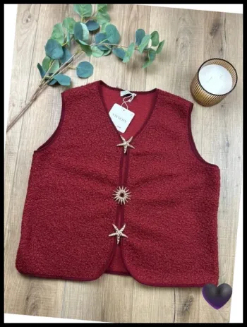 veste sans manches femme neuf rouge top femme taille 38 taille 40 taille 42 gilet