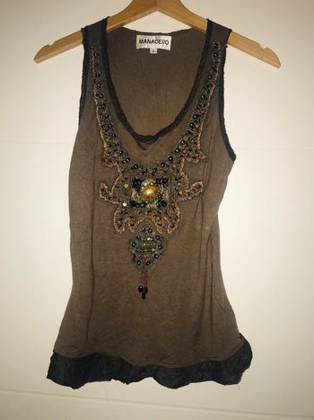 Superbe débardeur Manadero décoré de multiples perles