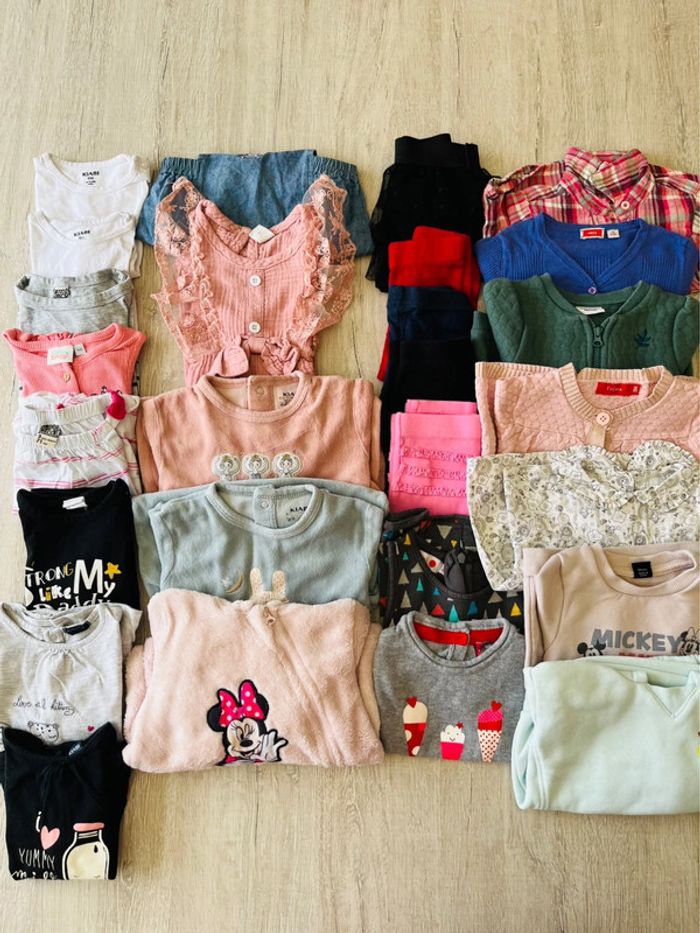 Lot de vêtements bébé fille multiple marque