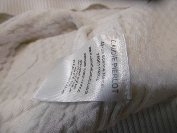 claudie pierlot joli pull blanc de demi saison T 36 - photo numéro 7