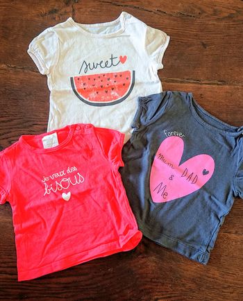 Lot 3 tee shirts été 3mois