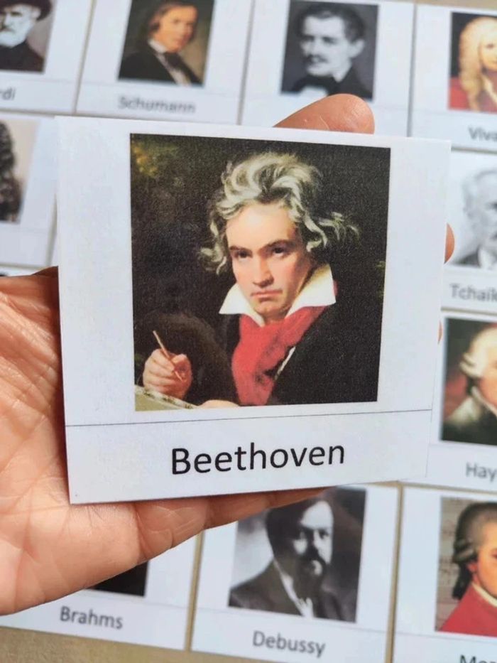 17 cartes de nomenclature des grands musiciens - photo numéro 3