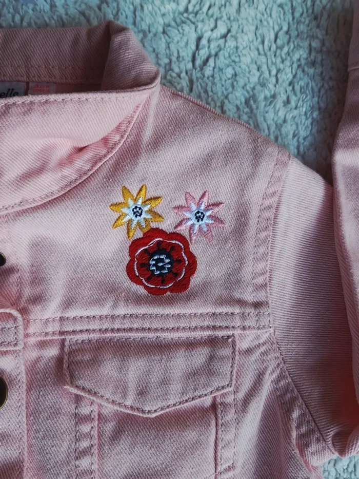 Veste jeans rose neuve - photo numéro 2