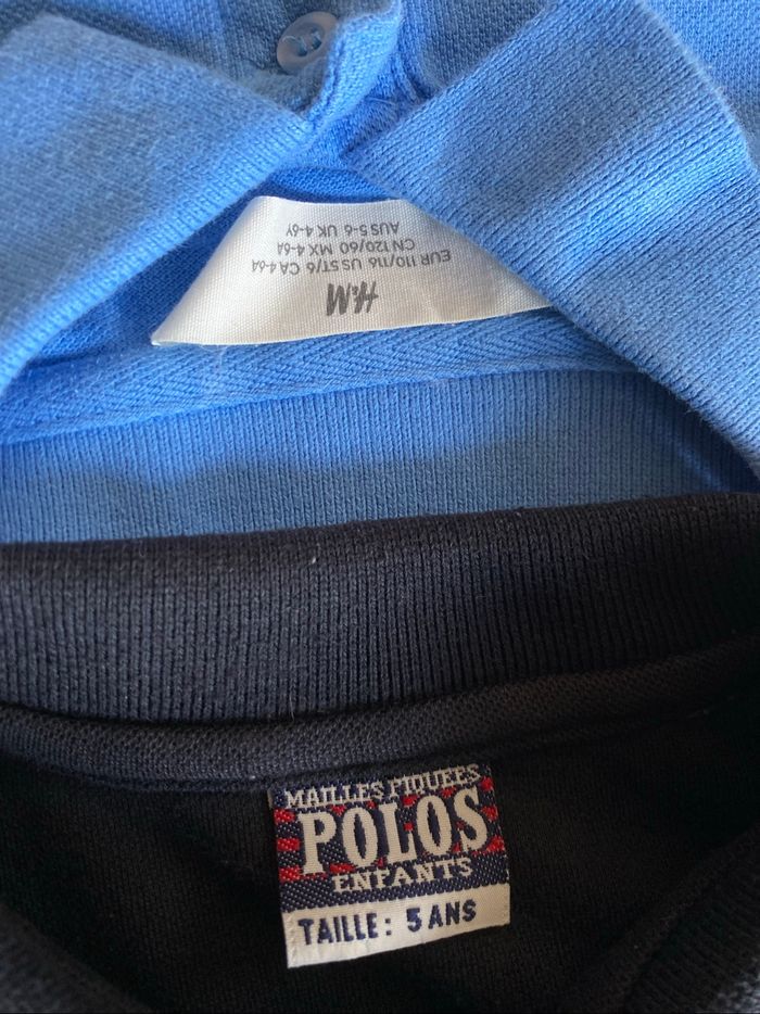 2 t-shirt polos mailles piquées 5 ans H&M - photo numéro 2
