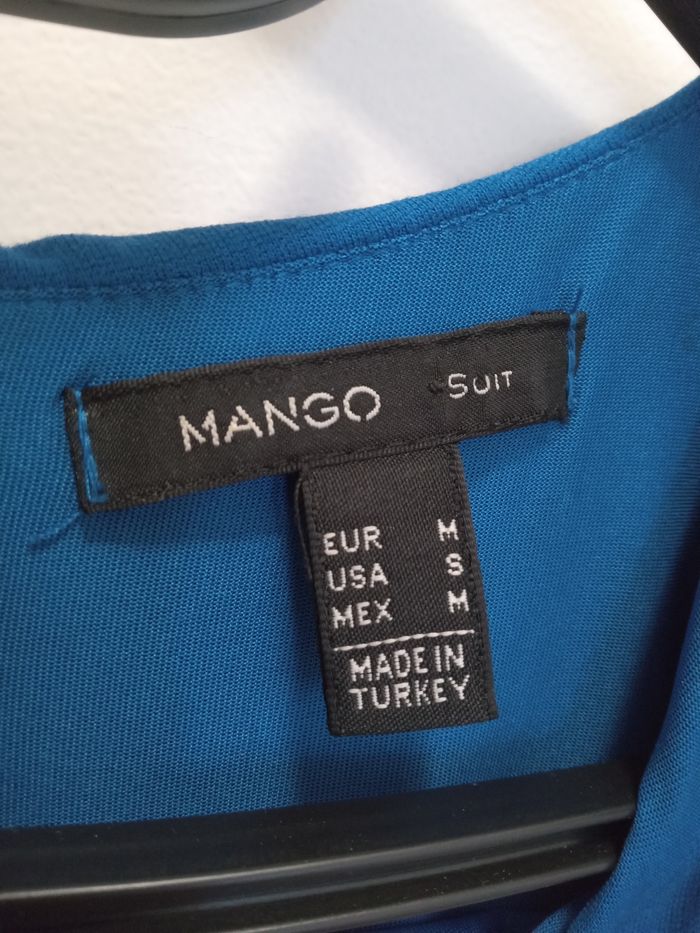 Robe Mango bleu roi longueur genou taille M - photo numéro 6