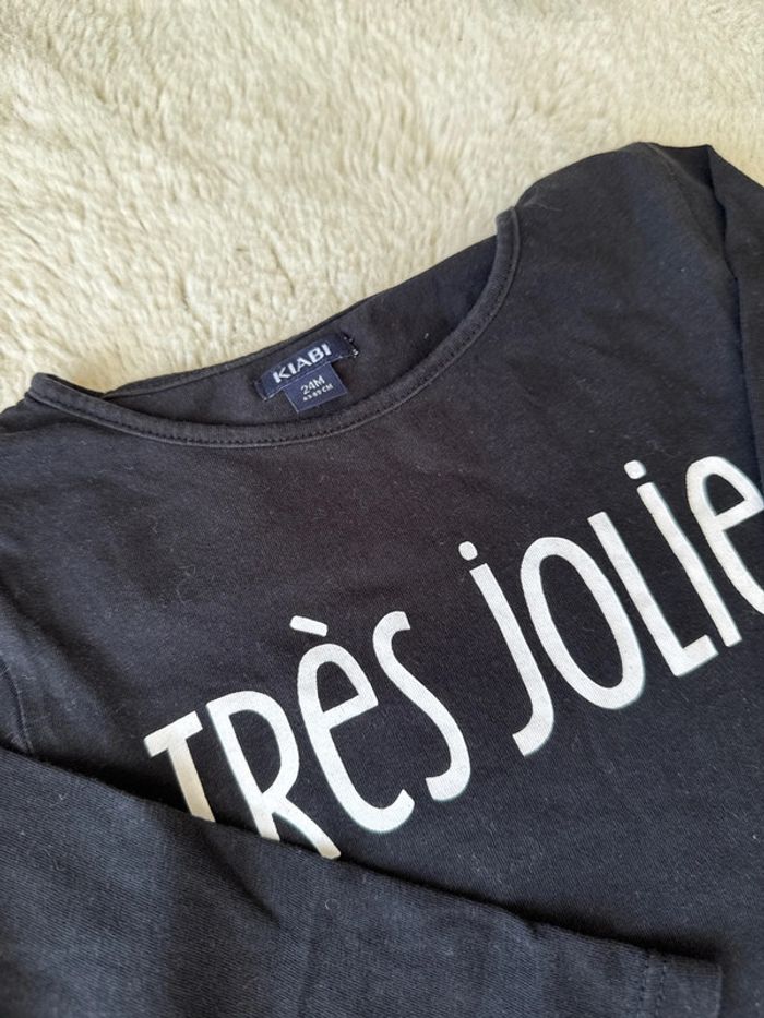 Lot 3 tee-shirts manche longue - bébé fille - 24 mois- Kiabi - marese - très bon état - photo numéro 5