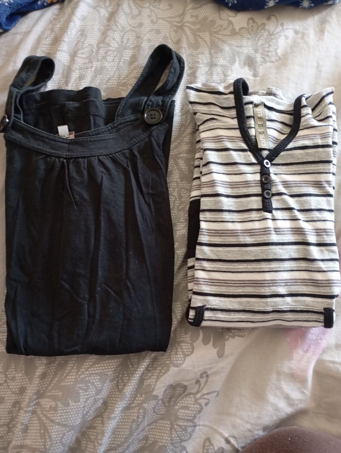 Lot tee shirt bretelle sans manche 16 ans