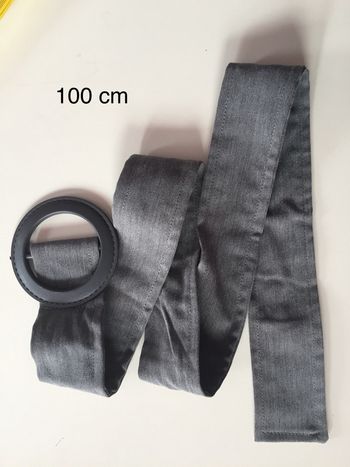 Ceinture en tissu gris 100 cm
