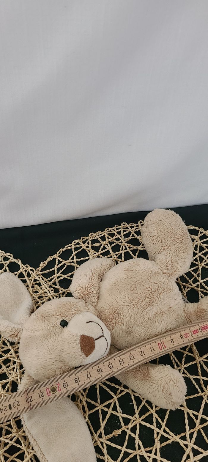 Doudou peluche lapin beige TEDDYKOMPANIET - photo numéro 4